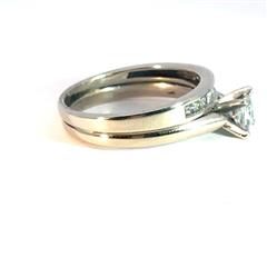 14K Yellow Gold Diamond Soldered Wedding Set 1.45 C.T.W. Size 7 8.7g